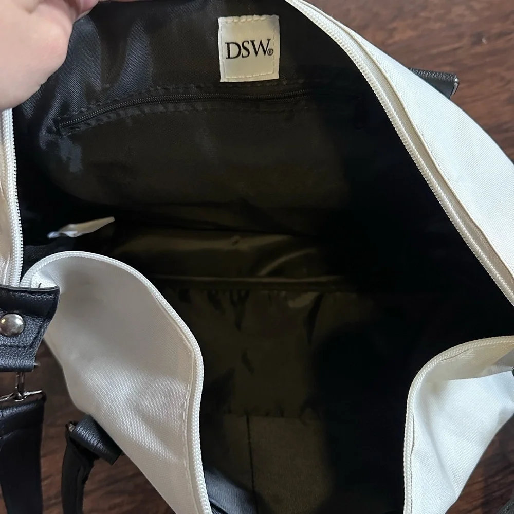 DSW Black and White Duffel Bags